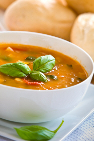 Bean soup with basil